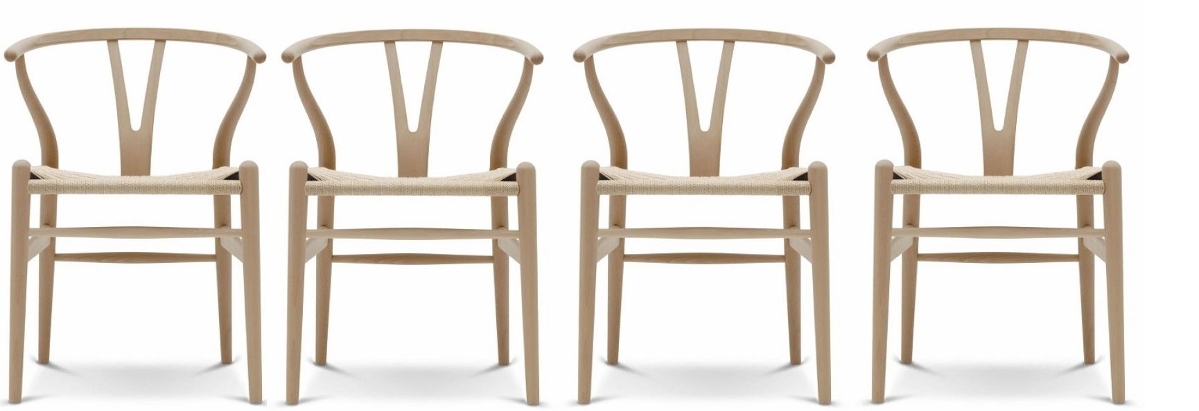 CH24 Wishbone Chair / Y-Chair chaise hêtre huilé 4-er Set Carl Hansen & Søn 